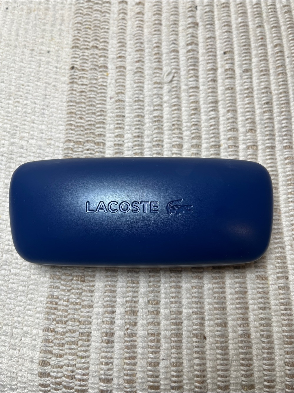 Lacoste Blue Hard Shell Eyeglass Case